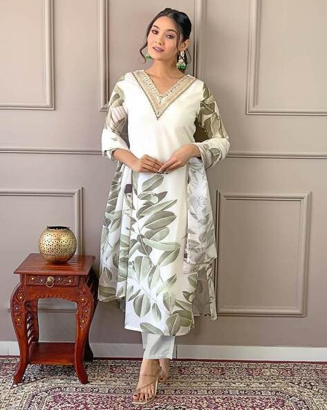 Party wear Embroidered Anarkali Kurta Set
