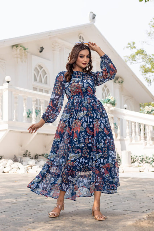 Evergreen Maxi Printed Dress