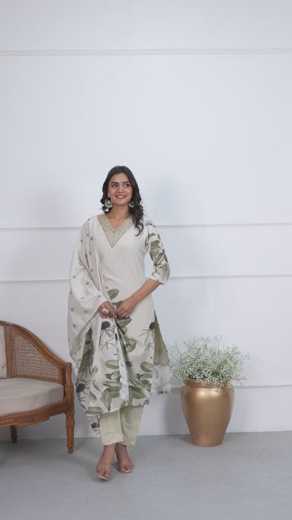 Party wear Embroidered Anarkali Kurta Set